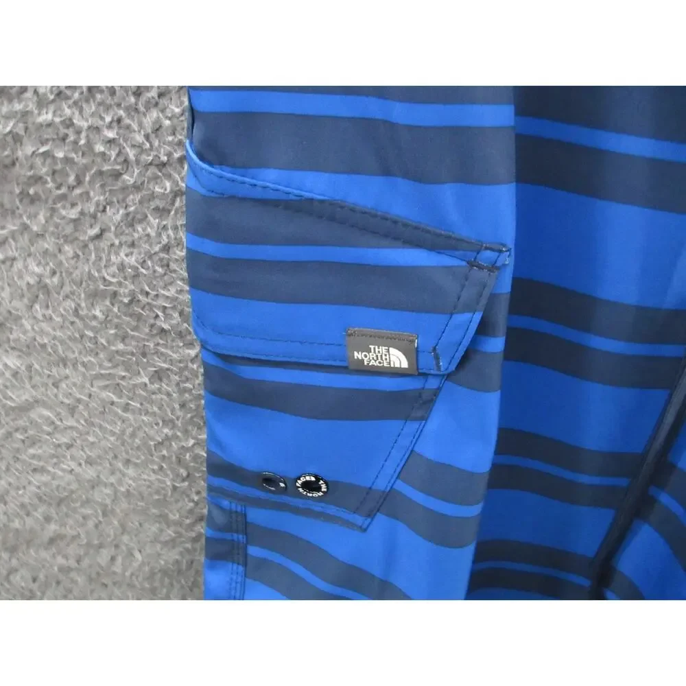 The North Face Swim Trunks Mens Sz 34 Board Shorts Blue Stripes Swimming Pockets - Picture 3 of 13